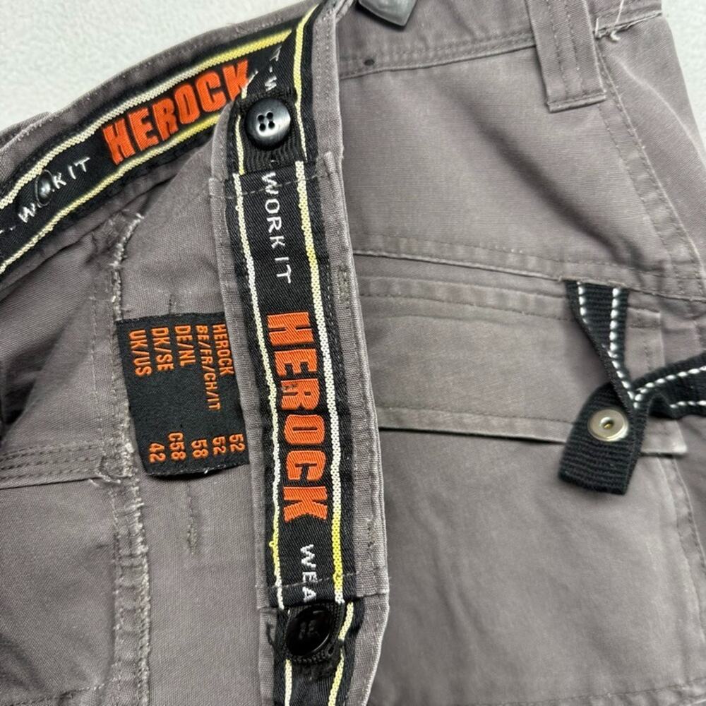 Herock Pants men's 42 Gray Heavyweight Cargo Carpenter Thick Heavyweight Utility - Picture 9 of 10